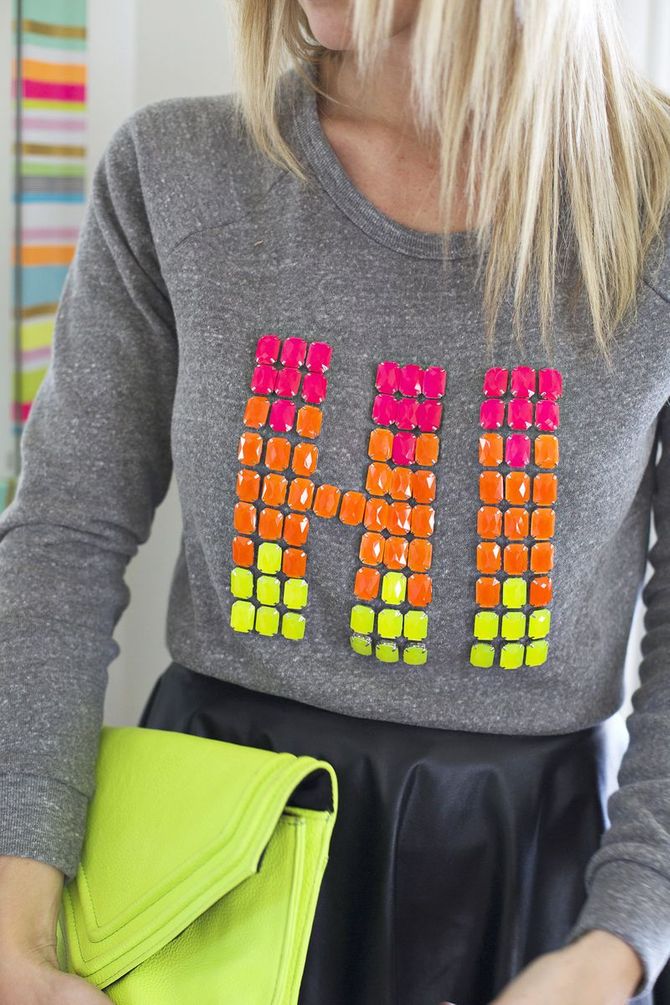 Upcycling-Ideen für Kleidung mit Schmucksteinen