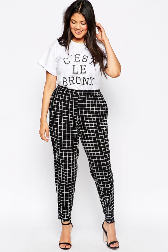 Jogginghose mit Gittermuster von Asos Curve, 31,99 €