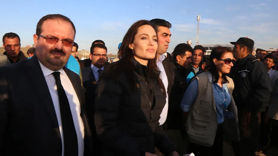 Angelina Jolie visite un camp de réfugiés syriens en Turquie