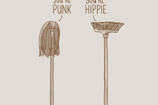 "Você é um punk" "E você é hippie"