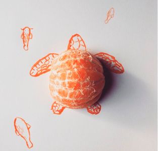Ilustrações com objetos do cotidiano
