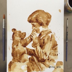 Ilustrações com café