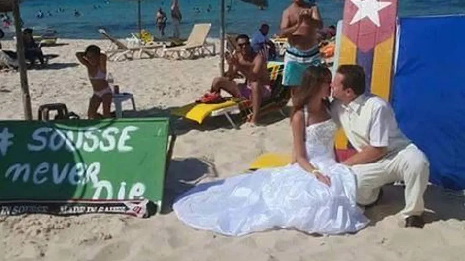 Ils se marient sur la plage de Sousse pour prouver que le terrorisme ne l'emportera pas sur l'amour (Photos)