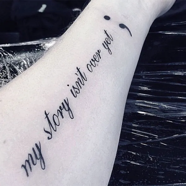 This Semicolon Tattoo Is Breaking Down Mental Health Stigma