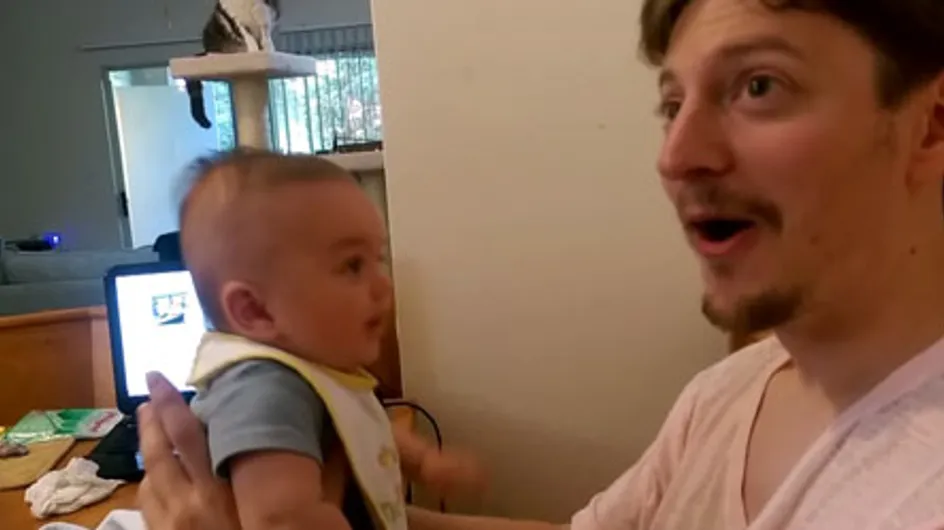 A seulement 3 mois, cet adorable bébé dit "je t'aime" à son papa