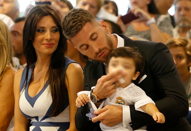 Sergio Ramos, Pilar Rubio y su hijo