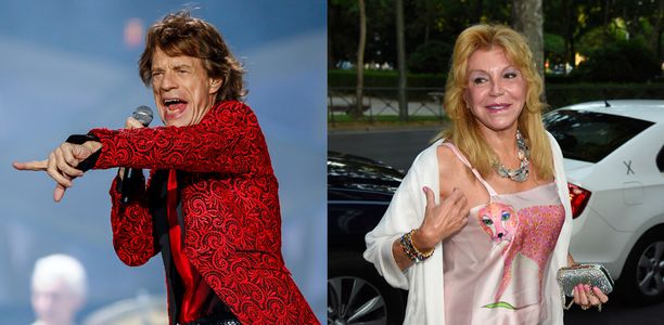Tienen 72. Mick Jagger y la Baronesa Thyssen.