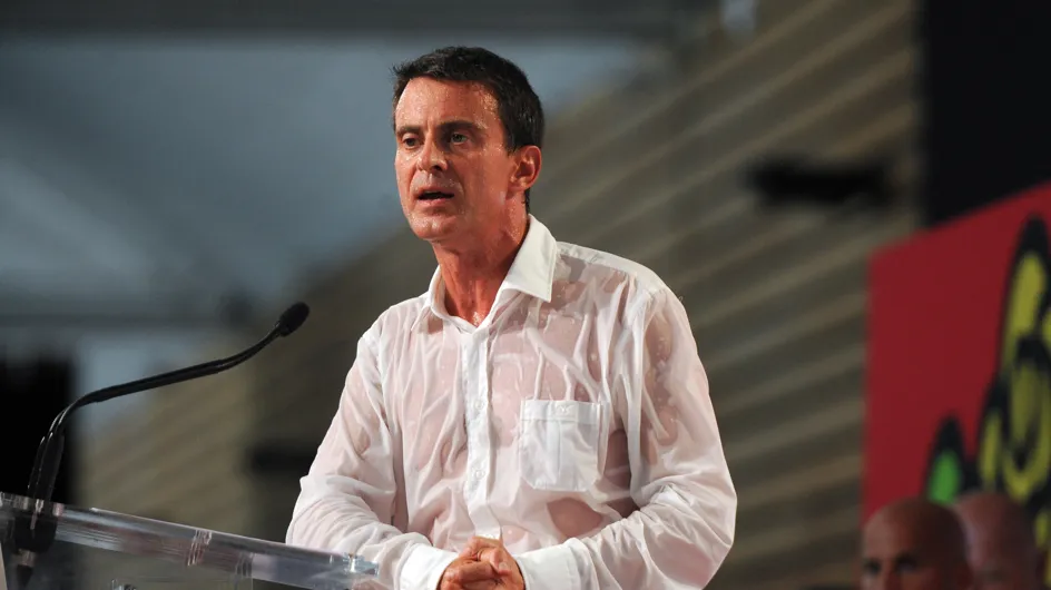 Manuel Valls fait le buzz avec sa "chemise mouillée" (Photos)