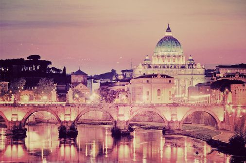 Roma, Puente Sant'Angelo y San Pedro del Vaticano