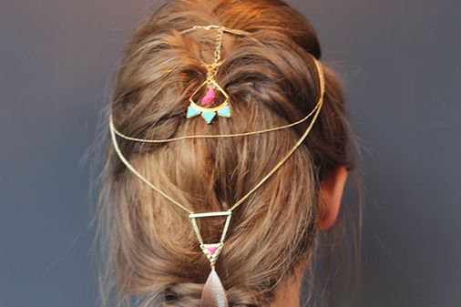 Penteados com acessórios boho