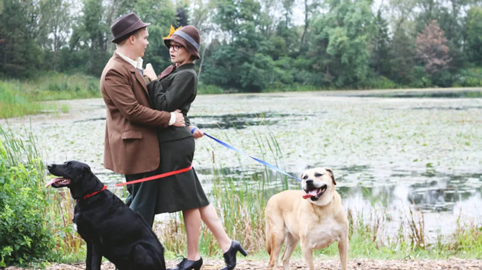 This Couple's Classic 101 Dalmatians Engagement Photos Are Just Adorable