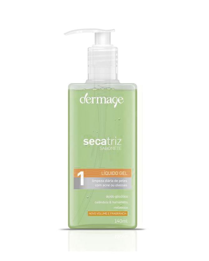 Secatriz Sabonete Líquido Gel, Dermage, R$ 58