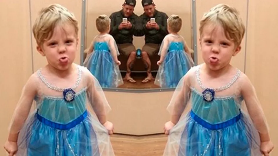 Pai teve a melhor reação quando seu filho pediu uma fantasia da princesa Elsa