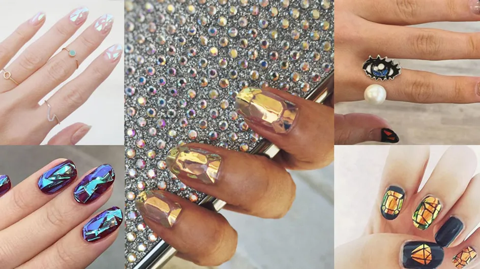 Everyone Is Losing Their Minds Over These Shattered Glass Manicures