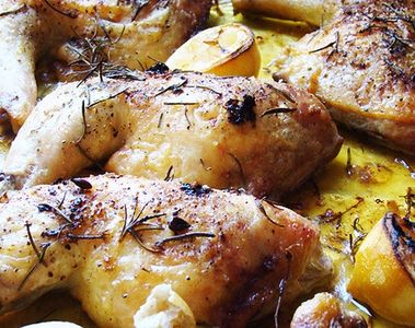 Pollo al horno con especias