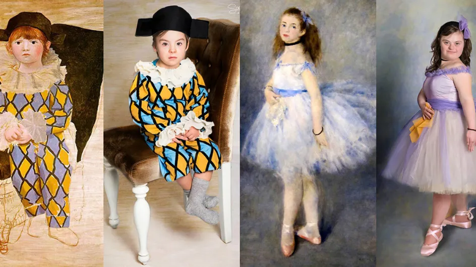 Crianças com síndrome de down retratadas como pinturas famosas provam que todo mundo é uma obra de arte