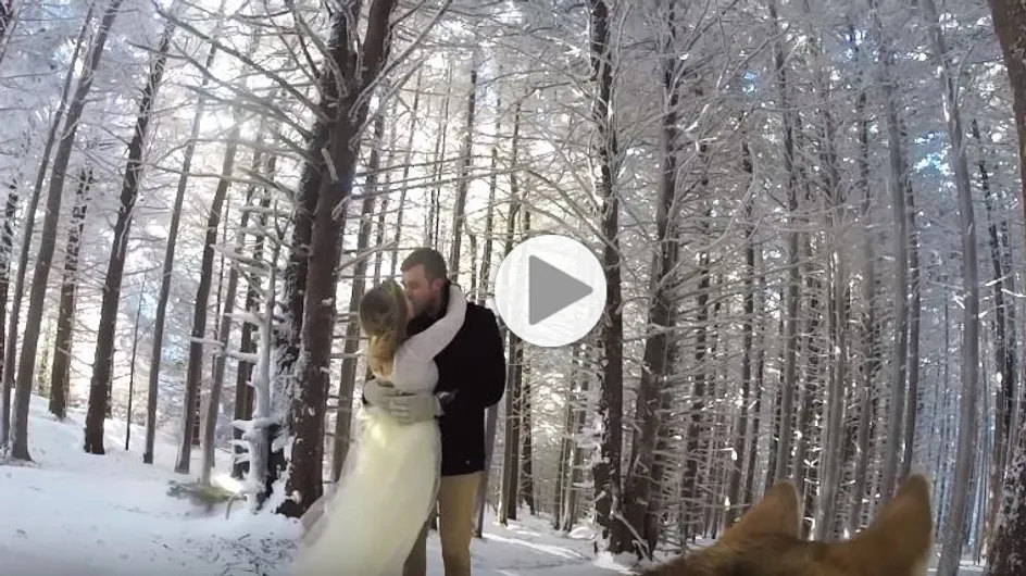 Ils laissent une caméra à leur chien le jour de leur mariage, et le résultat est très cool (Vidéo)