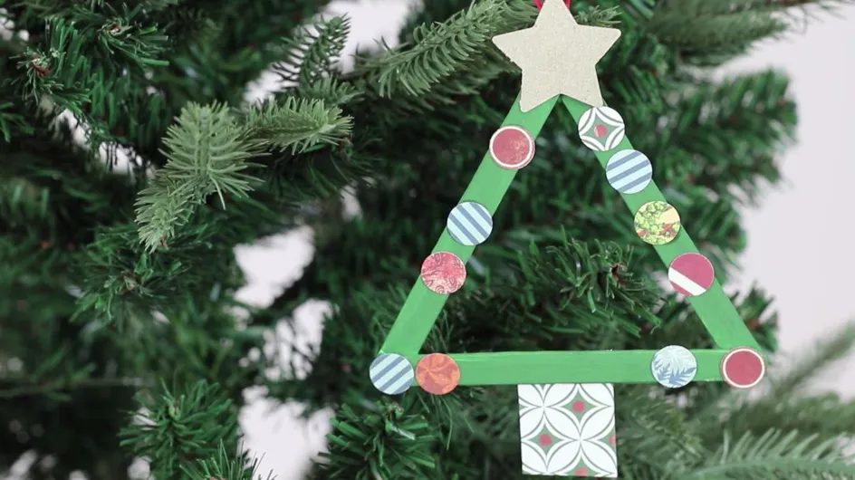 DIY : Une suspension géométrique pour mon sapin de Noël (Vidéo)