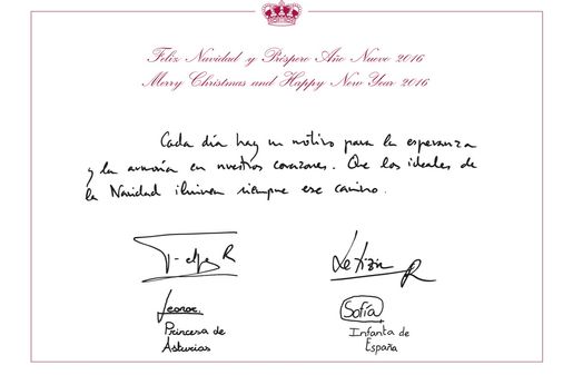 Felicitación de los Reyes de España