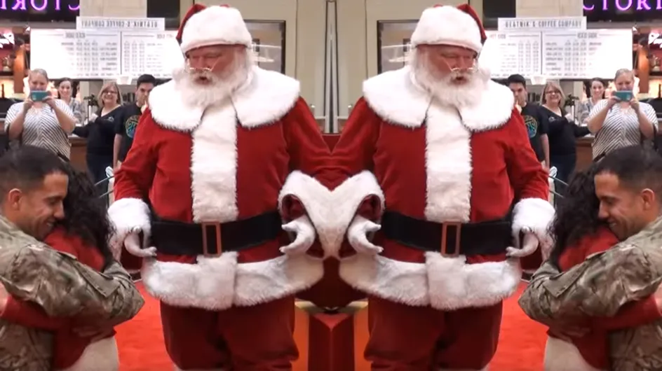 Santa Helps Army Dad Surprise His Daughters And It Is Simply Adorable