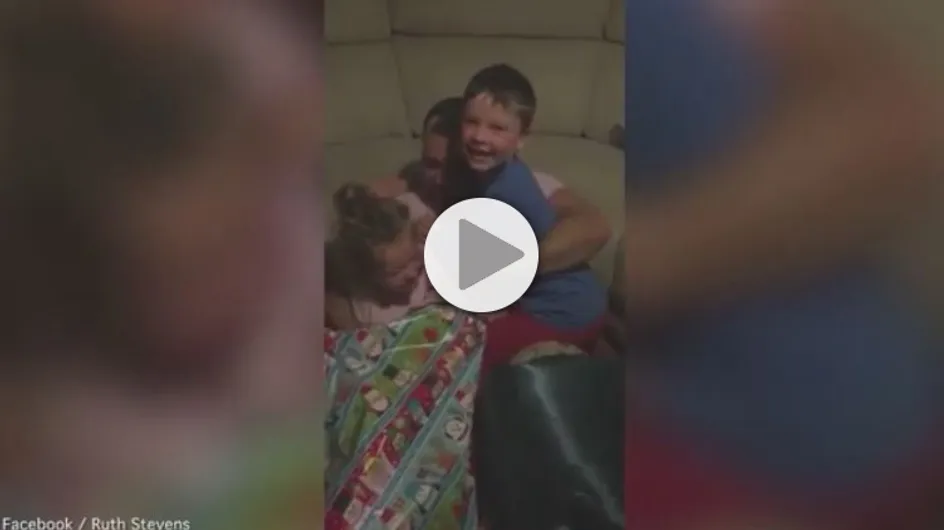 La jolie surprise d’un papa militaire à ses enfants pour Noël