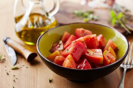 Tomate con aceite y sal
