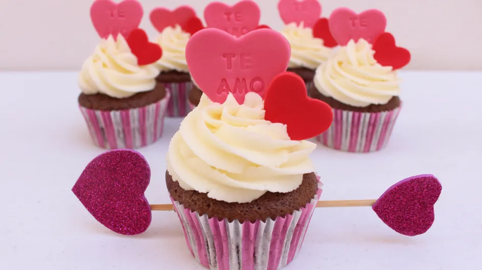 ¡Enamora con estos cupcakes de San Valentín!