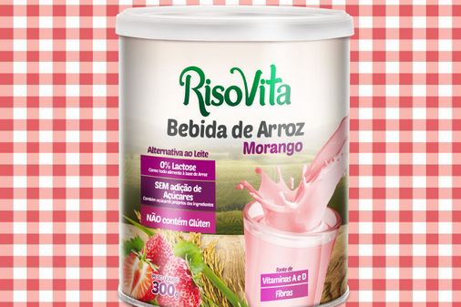 Risovita, em pó, Morango