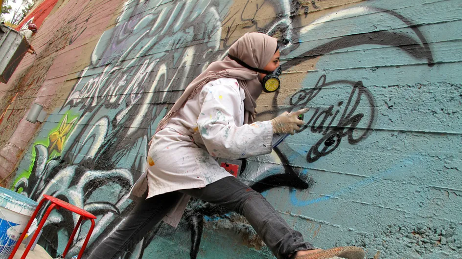 Grafitis contra la represión de la mujer en el mundo árabe