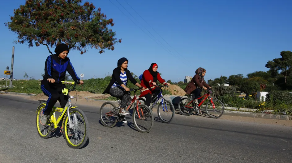 Quatre Palestiniennes à vélo contre l'oppression des femmes (Photos)