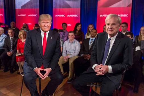 Donald Trump y Chris Matthews