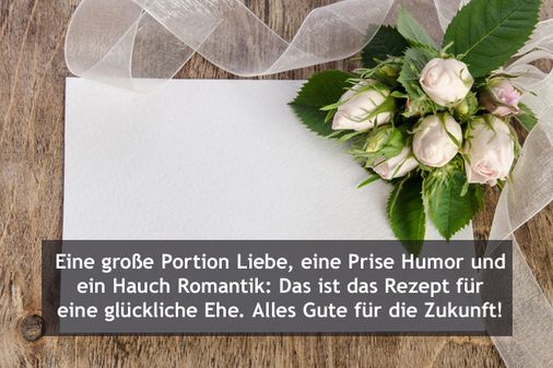 Für Karte & Gästebuch: Die schönsten Glückwünsche zur Hochzeit