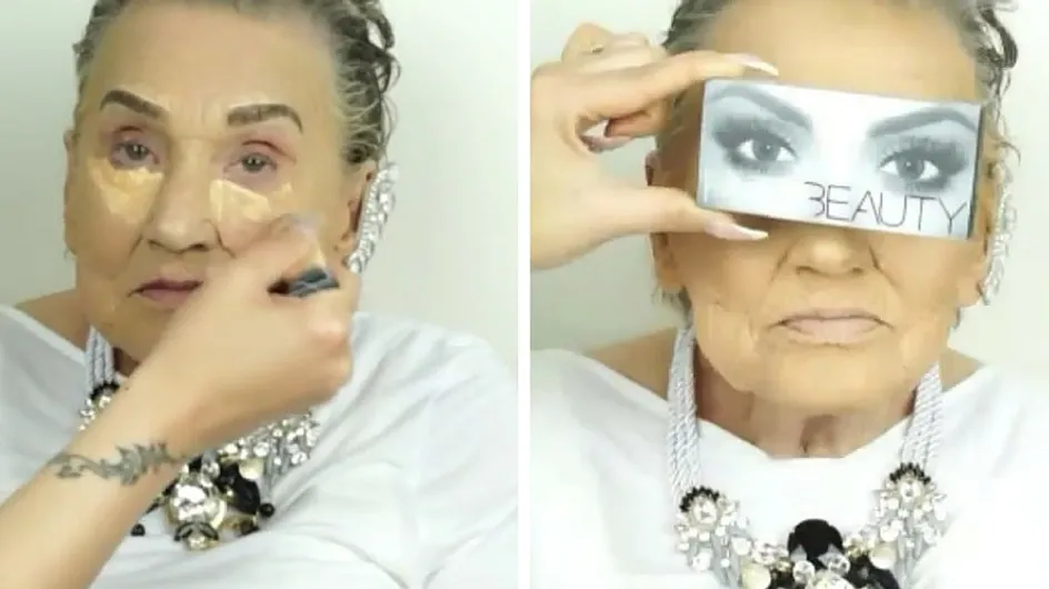 Esta abuela de 80 años pidió a su nieta que la maquillase. El resultado te dejará con la boca abierta