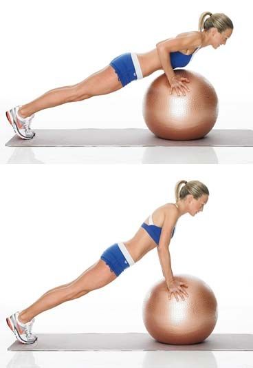 Flexiones en el balón de estabilidad