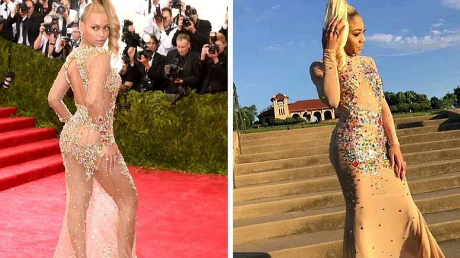 Pour son bal de promo, cette lycéenne reproduit la robe de Beyoncé