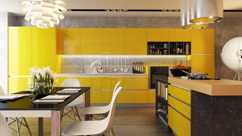 Cocinas amarillas, ¡el optimismo llega a tu casa!