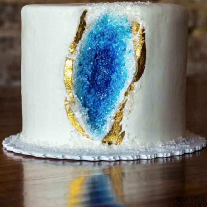 Geode Gem Stone Cake