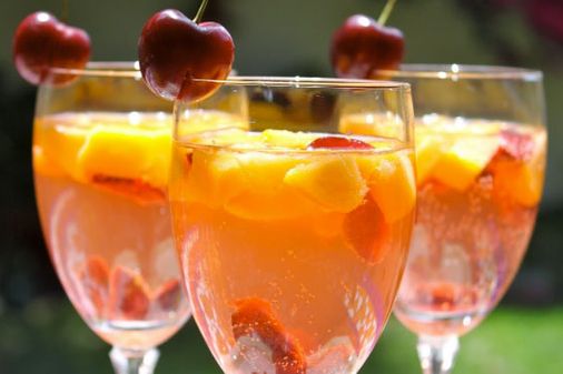 White Wine Summer Sangria Spritzer