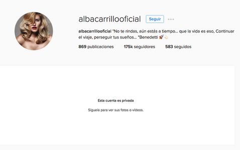 El instagram de Alba Carrillo
