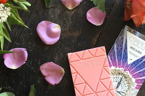 Chocolate con vino rosado