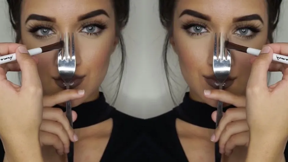 Genius Or Crazy? This Blogger Gets Her Contouring On Point Using Cutlery. Yes Cutlery!