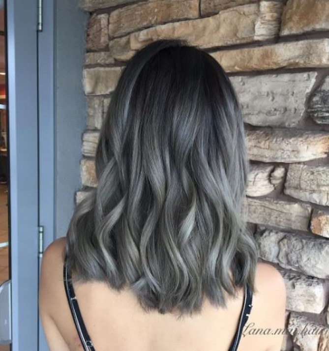 Graue Ombré Hair
