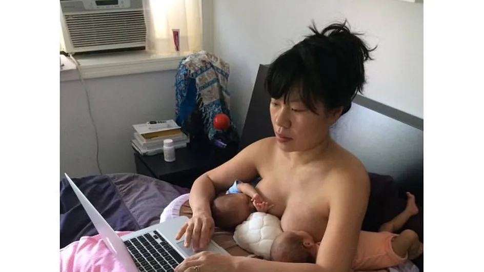 Avec une seule photo, cette working mom prouve que la maternité ne tarit pas son travail