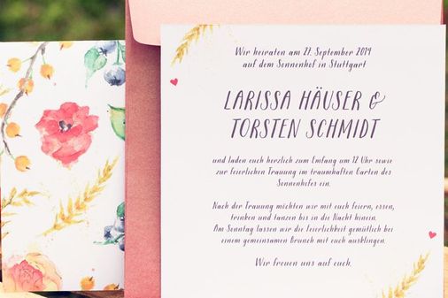Hochzeitseinladungen von Grüne Hochzeit, Preise auf Anfrage