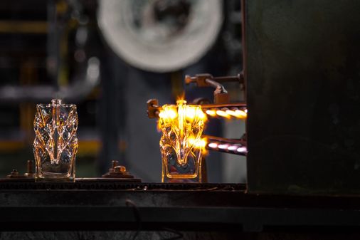 Fabricação dos frascos de perfume