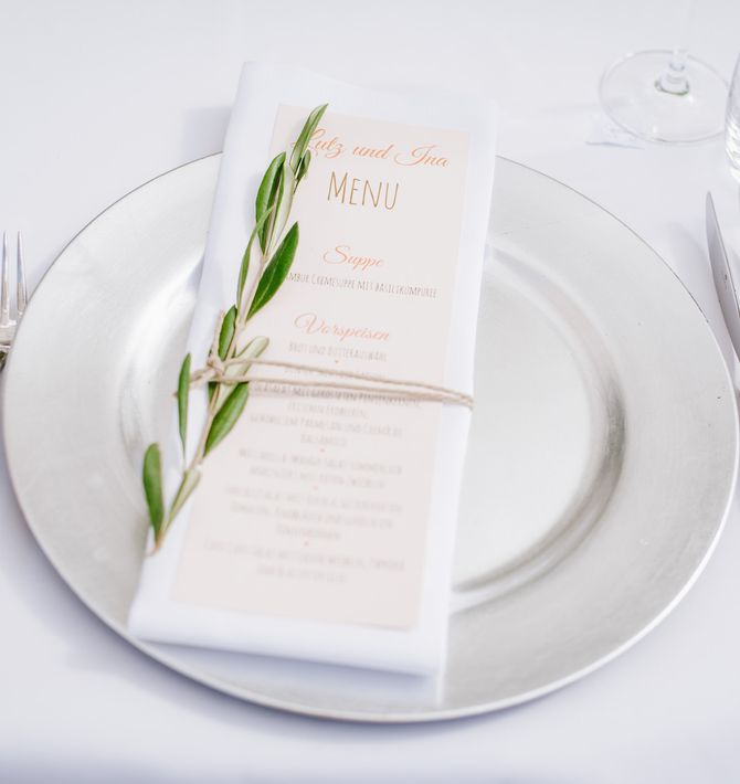 Tischdekoration bei einer Traumhochzeit