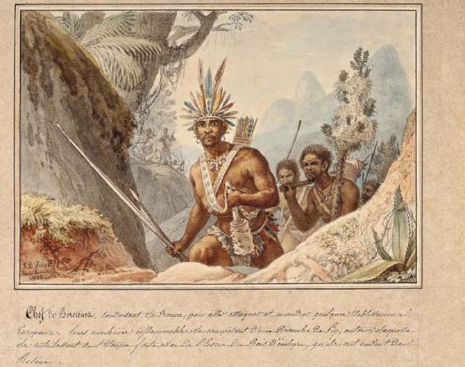 Chefe Bororo, de Jean-Baptiste Debret, 1822