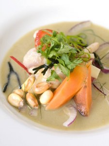 Cebiche Algueado con vieiras y pulpo