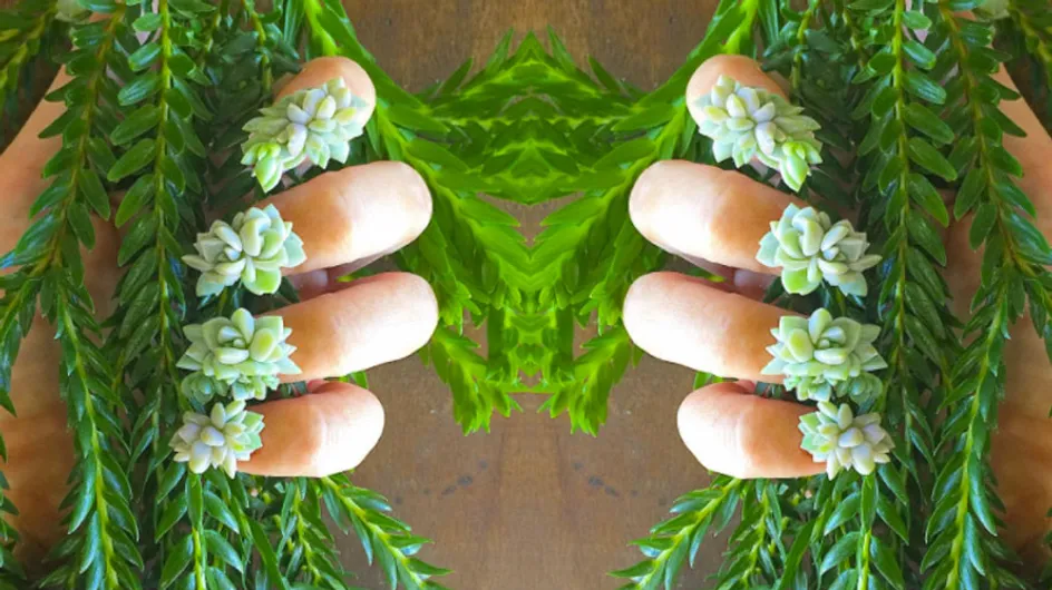 The Botanical Succulent Nail Trend Giving A Whole New Meaning To 'Green Fingers'