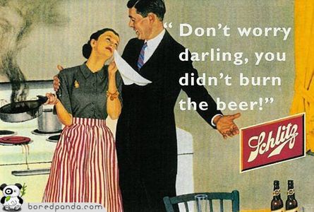 "No te preocupes cariño, no has quemado la cerveza"